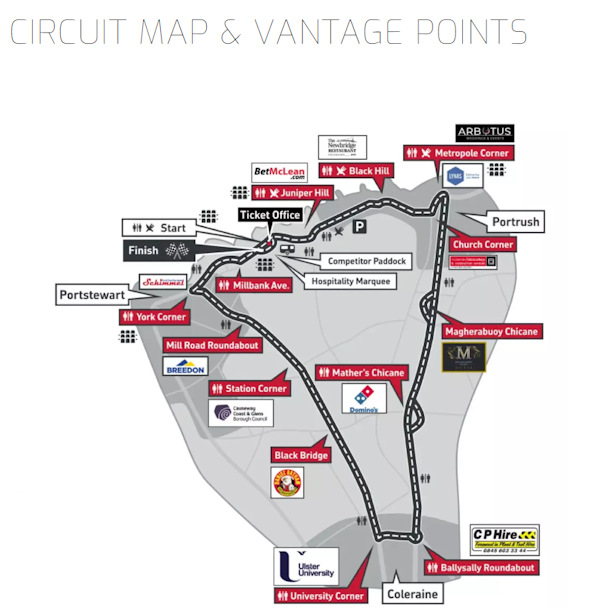 NW200 Circuit map